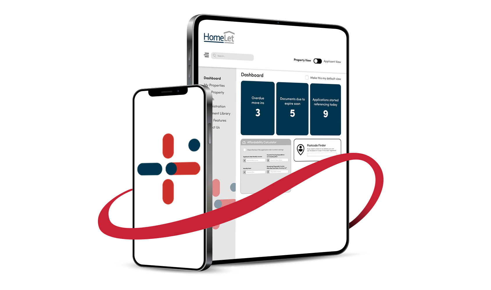 Vision+ on a tablet and smartphone