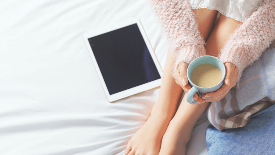 Woman holding a cup of tea