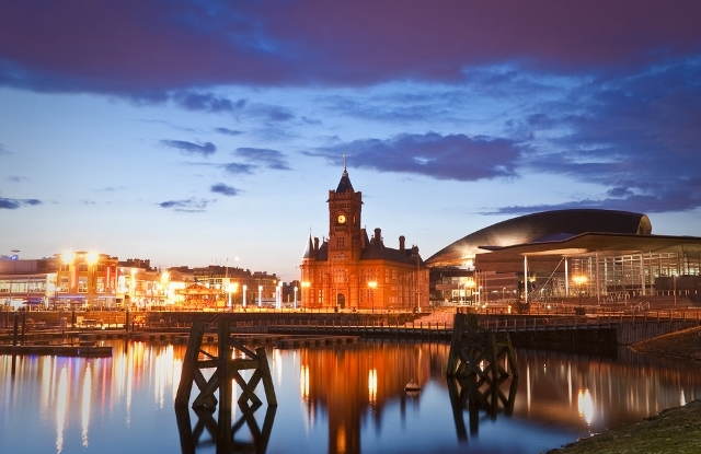 Waterfront City Scene